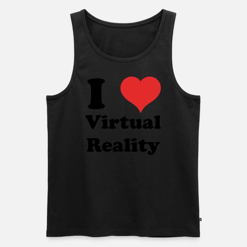 i love Virtual Reality - Männer Premium Bio Tank Top - Schwarz