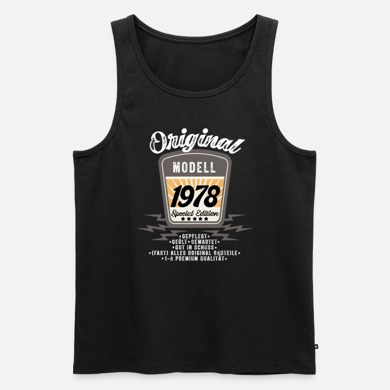 Modell 1978 - Männer Premium Bio Tank Top - Schwarz