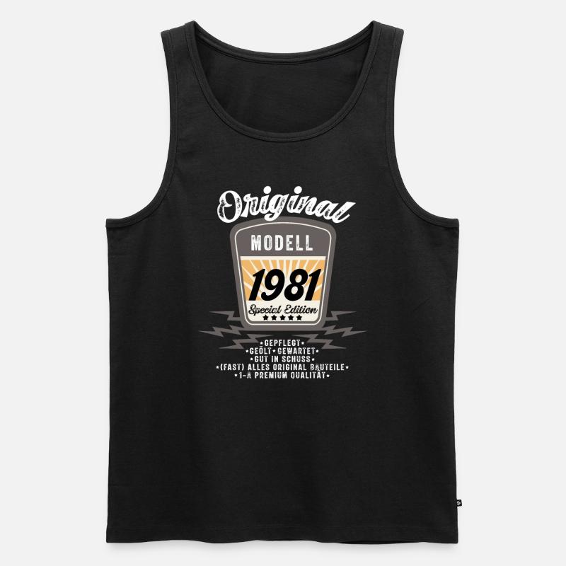 Modell 1981 - Männer Premium Bio Tank Top - Schwarz