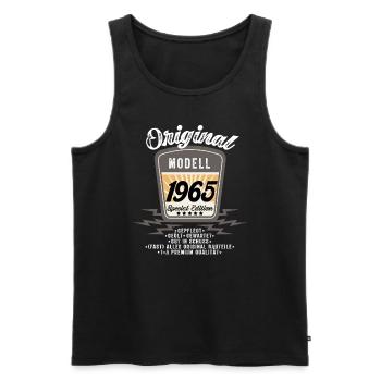 Modell 1965 - Männer Premium Bio Tank Top - Schwarz - Vorne - Michal (187cm)