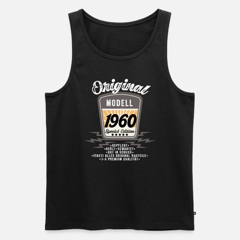 Modell 1960 - Männer Premium Bio Tank Top - Schwarz