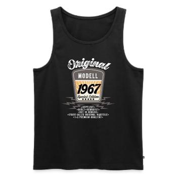 Modell 1967 - Männer Premium Bio Tank Top - Schwarz - Vorne - Michal (187cm)