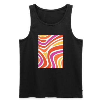Buntes Design mit Farbspiel - Männer Premium Bio Tank Top - Schwarz - Vorne - AI Model Male 178 light (178cm)