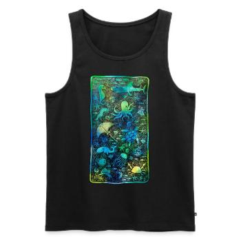 Meerestiere Underwater Love tauchen Aquarium Riff - Männer Premium Bio Tank Top - Schwarz - Vorne - AI Model Male 178 light (178cm)