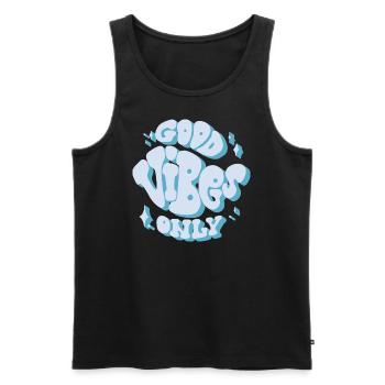 Nur gut v - Männer Premium Bio Tank Top - Schwarz - Vorne - Michal (187cm)
