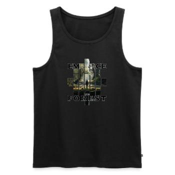 Embrace the forest - Männer Premium Bio Tank Top - Schwarz - Vorne - AI Model Male 178 light (178cm)