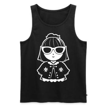 Cute Anime Girl Gothic Manga Fairytale Sunglasses - Men's Premium Organic Tank Top - black - Front - AI Model Male 178 light (178cm)