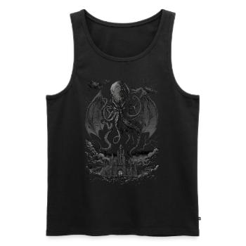 Cthulhu nightmare - Men's Premium Organic Tank Top - black - Front - AI Model Male 178 light (178cm)