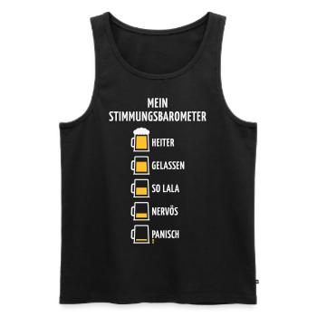 Mein Stimmungsbarometer (Bier / V1 / NEG) - Männer Premium Bio Tank Top - Schwarz - Vorne - AI Model Male 178 light (178cm)