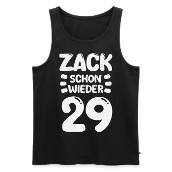 Zack 29 again! Birthday - Men's Premium Organic Tank Top - black - Front - Michal (187cm)