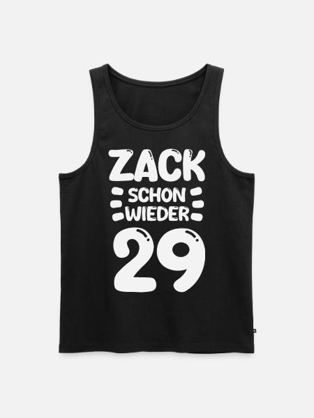 Zack 29 again! Birthday - Men's Premium Organic Tank Top - black