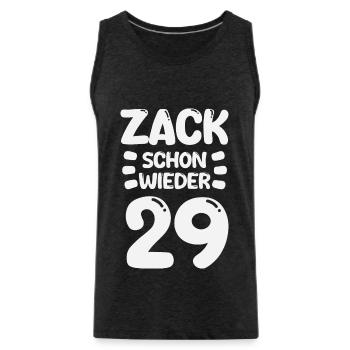 Zack 29 encore ! Anniversaire - Débardeur bio Premium Homme - charbon - Devant - Alexander (188cm)