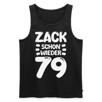 Zack 79 again! Birthday - Men's Premium Organic Tank Top - black - Front - Michal (187cm)