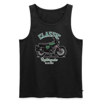 S51 (grün) // Illustration - Männer Premium Bio Tank Top - Schwarz - Vorne - AI Model Male 178 light (178cm)