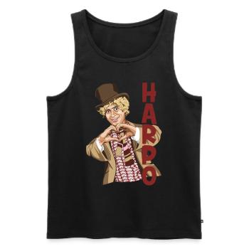 HARPO Je t’aime - Débardeur bio Premium Homme - noir - Devant - AI Model Male 178 light (178cm)