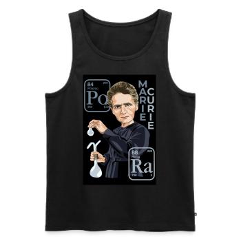 Marie Curie - Men's Premium Organic Tank Top - black - Front - Michal (187cm)