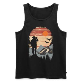 Photography Nature Photography SLR Camera - Men's Premium Organic Tank Top - black - Front - AI Model Male 178 light (178cm)