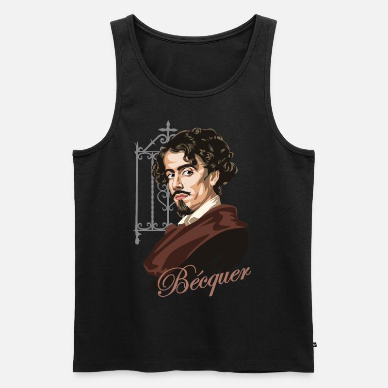 Gustavo Adolfo Bécquer - Männer Premium Bio Tank Top - Schwarz