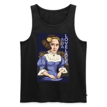 Ada Lovelace - Men's Premium Organic Tank Top - black - Front - AI Model Male 178 light (178cm)