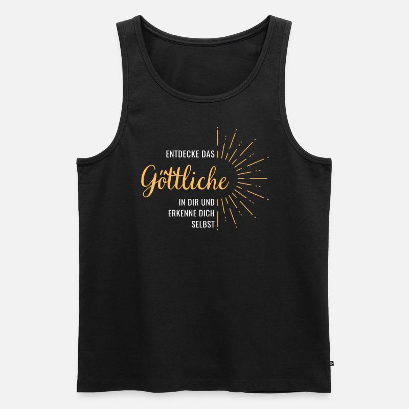Das Göttliche in dir - Männer Premium Bio Tank Top - Schwarz