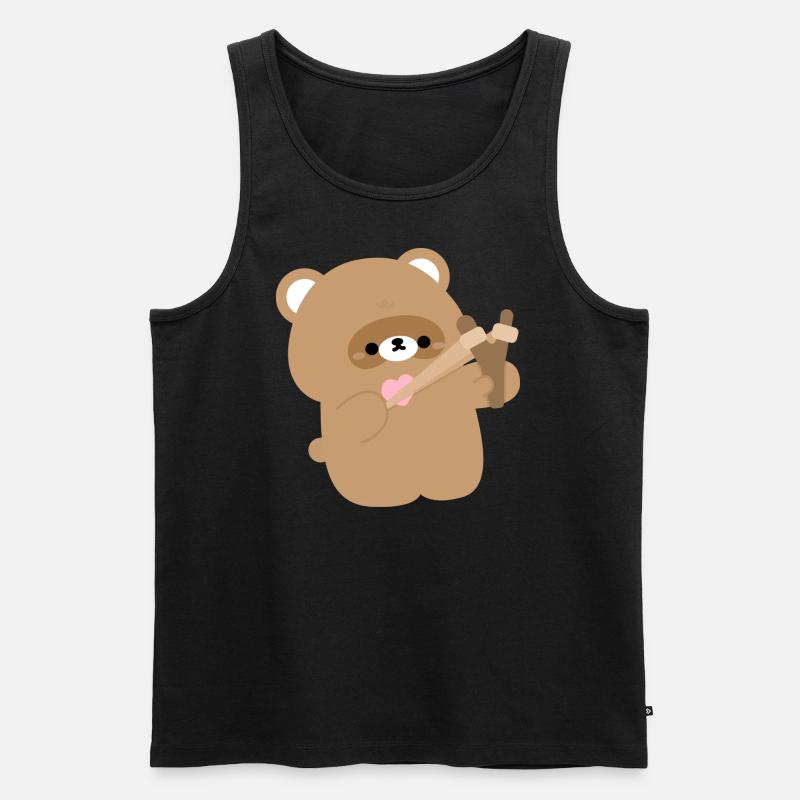 Biber-Liebe - Männer Premium Bio Tank Top - Schwarz