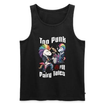 Zu Punk für Märchen - Unicorn Rebel - Männer Premium Bio Tank Top - Schwarz - Vorne - AI Model Male 178 light (178cm)