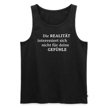 Die Realität - Männer Premium Bio Tank Top - Schwarz - Vorne - Michal (187cm)