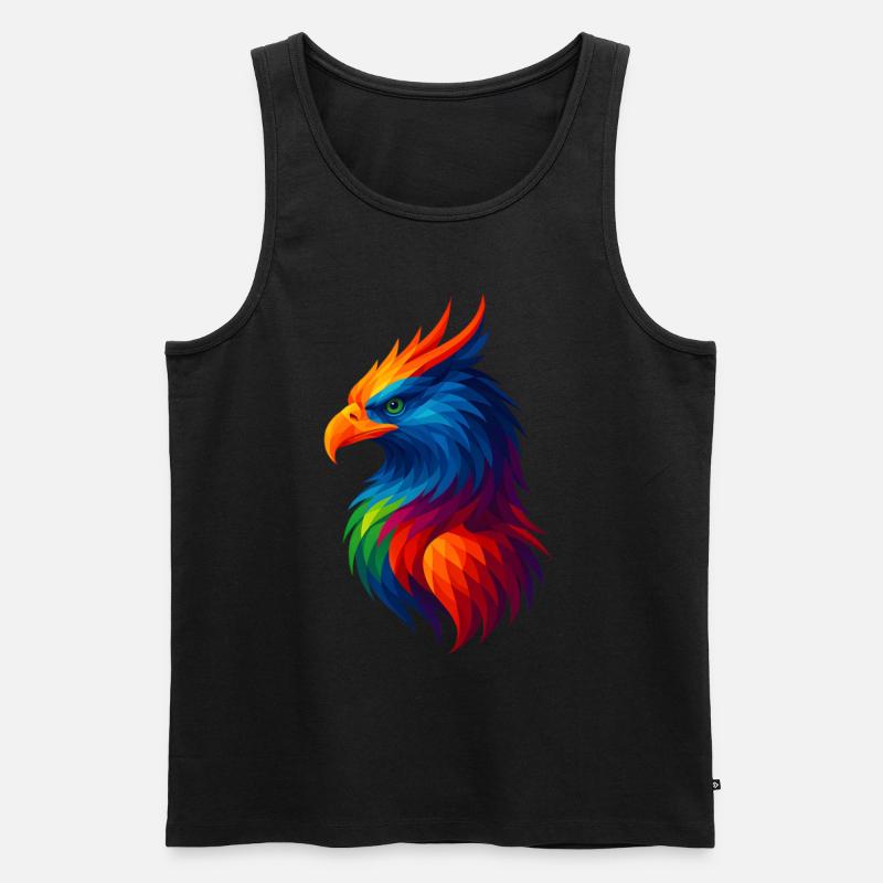 WPAP Stil Polygon Tiere - Greiff - Männer Premium Bio Tank Top - Schwarz
