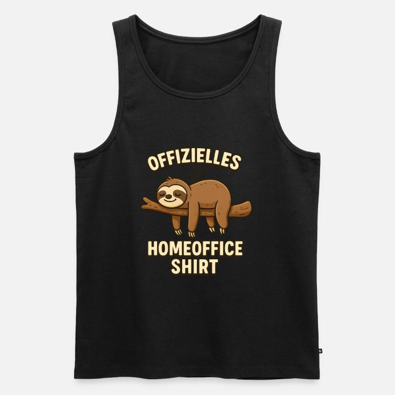 Sloth Home Office Office - Débardeur bio Premium Homme - noir