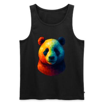 WPAP Style Animals - Panda Bear Portrait - Men's Premium Organic Tank Top - black - Front - Michal (187cm)