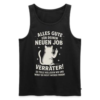 Kollegen Abschied Kollege Jobwechsel - Männer Premium Bio Tank Top - Schwarz - Vorne - AI Model Male 178 light (178cm)
