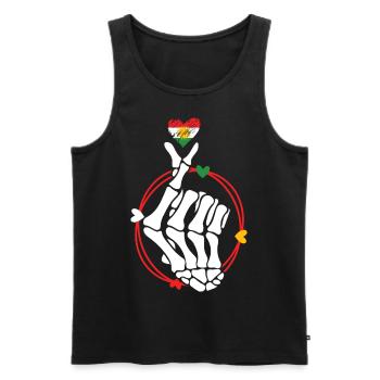 Kurdistan Flag,Kurdistan,Syria,Iraq,Iran,Flag - Men's Premium Organic Tank Top - black - Front - AI Model Male 178 light (178cm)
