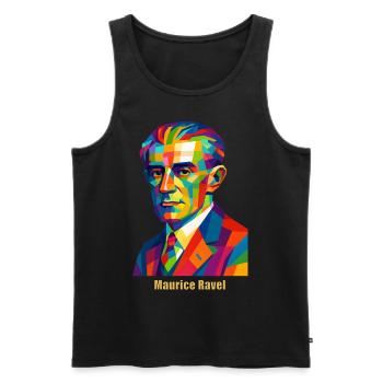 WPAP Polygon Portrait Maurice Ravel Bolero - Männer Premium Bio Tank Top - Schwarz - Vorne - Michal (187cm)