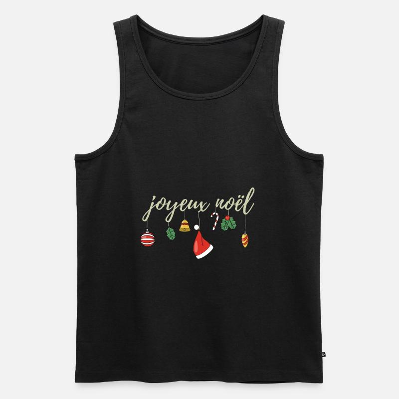 Weihnachten Joyeux Noel - Männer Premium Bio Tank Top - Schwarz