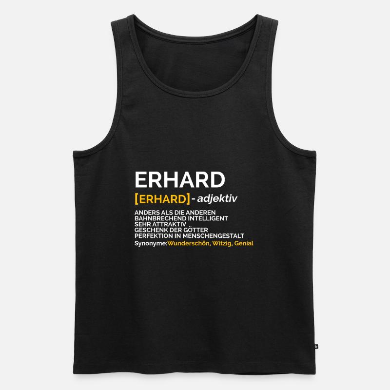 Erhard - Männer Premium Bio Tank Top - Schwarz