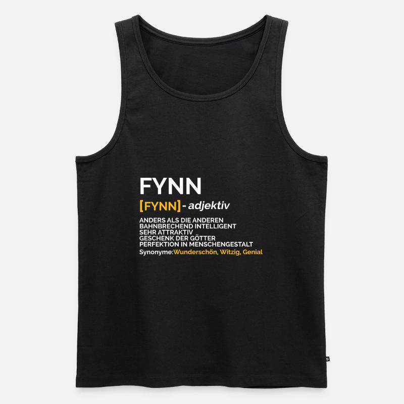 Fynn - Männer Premium Bio Tank Top - Schwarz
