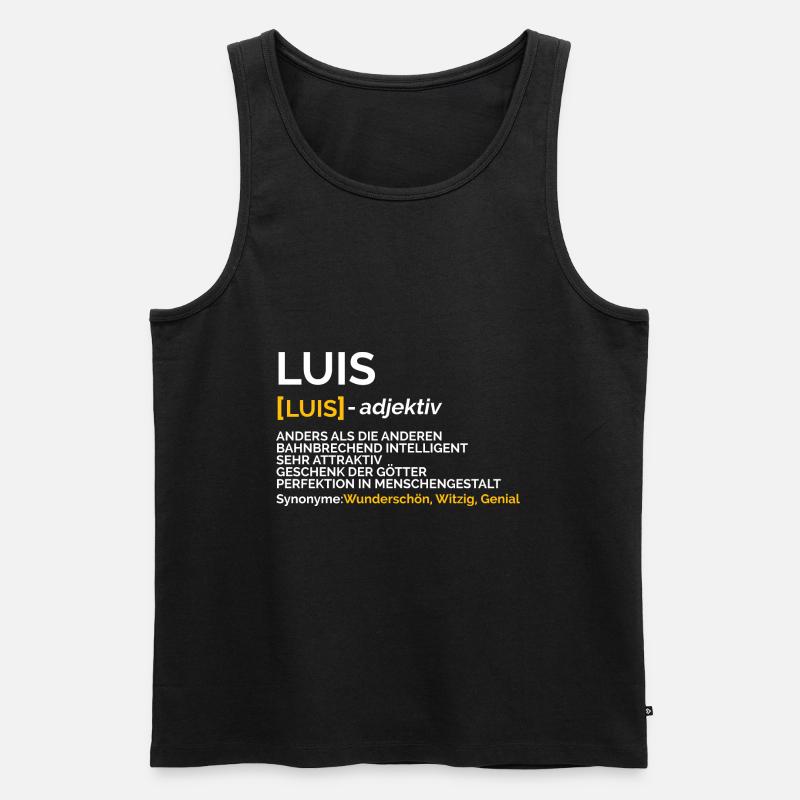Luis - Männer Premium Bio Tank Top - Schwarz