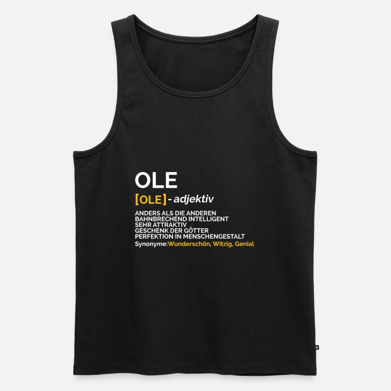 Ole - Männer Premium Bio Tank Top - Schwarz
