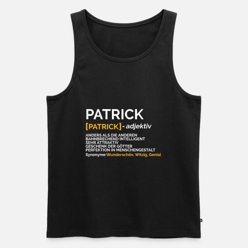 Patrick - Männer Premium Bio Tank Top - Schwarz