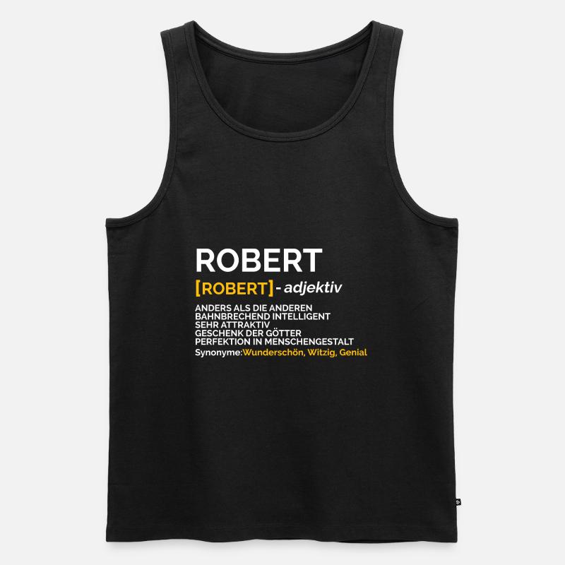 Robert - Männer Premium Bio Tank Top - Schwarz