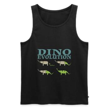 Dino Evolution Dinosaur Elephant - Men's Premium Organic Tank Top - black - Front - Michal (187cm)