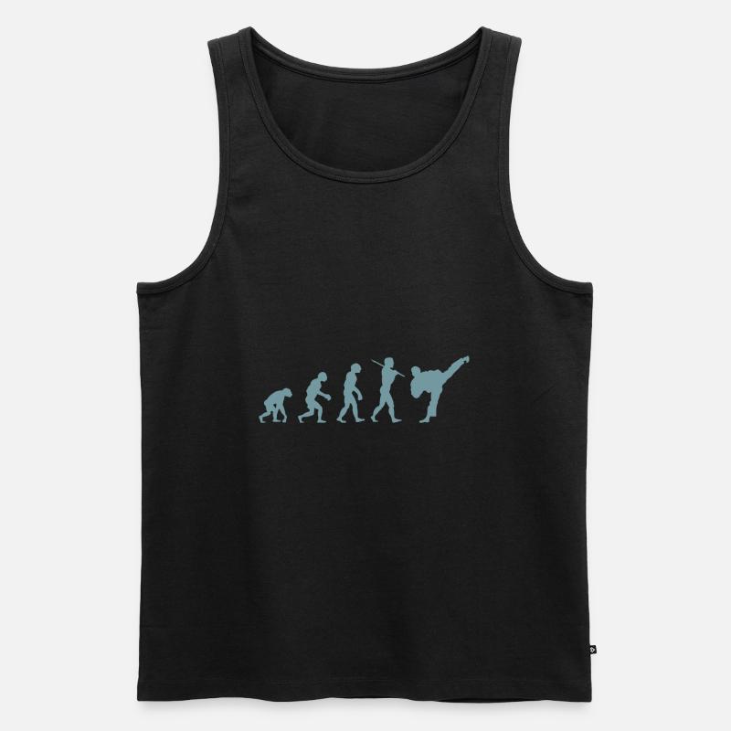 Karate Evolution - Männer Premium Bio Tank Top - Schwarz