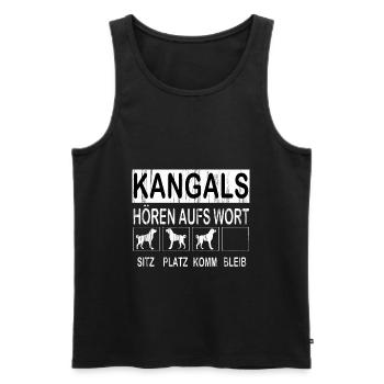 Kangals Herrchen Hirtenhunde Hunde Kangal - Männer Premium Bio Tank Top - Schwarz - Vorne - AI Model Male 178 light (178cm)