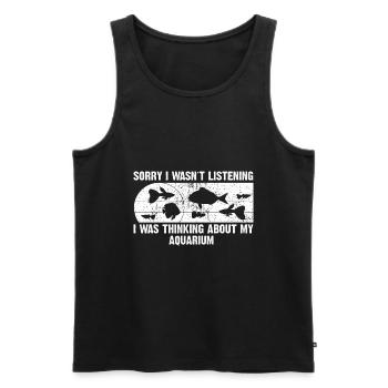 Lustiger Aquarienliebhaber sagt Zitat des Aquarienbesitzers - Männer Premium Bio Tank Top - Schwarz - Vorne - Michal (187cm)