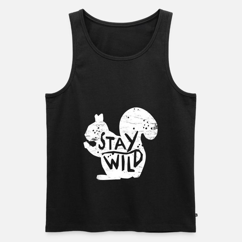 Eichhörnchen - Männer Premium Bio Tank Top - Schwarz