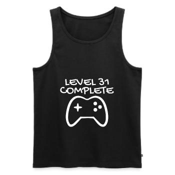 31st birthday - 31 years gift - Men's Premium Organic Tank Top - black - Front - AI Model Male 178 light (178cm)