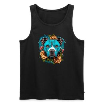 American Staffordshire Terrier - Men's Premium Organic Tank Top - black - Front - Michal (187cm)