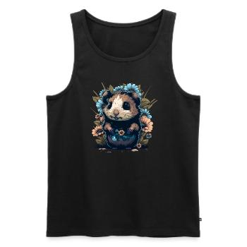 Drôle de cochon d’Inde - Débardeur bio Premium Homme - noir - Devant - Michal (187cm)