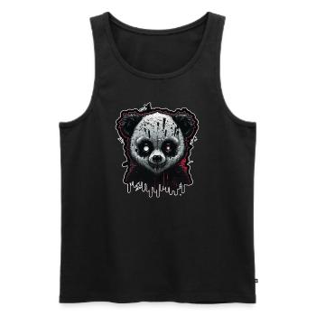 Spooky Panda - Men's Premium Organic Tank Top - black - Front - Michal (187cm)