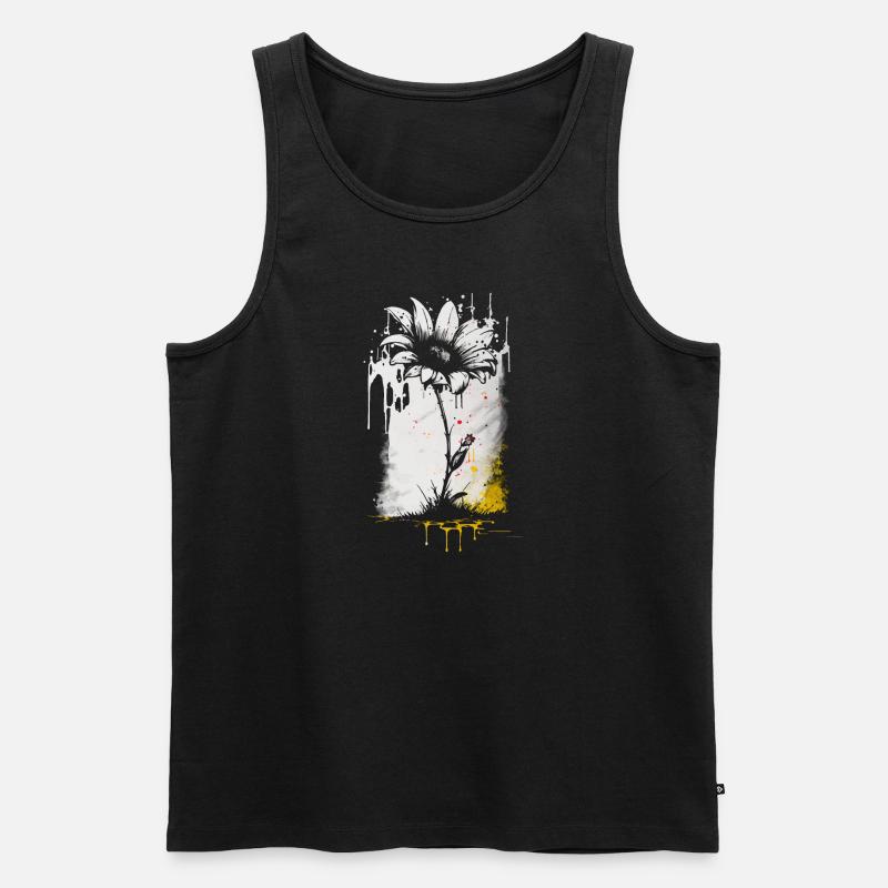 Gänseblümchen - Männer Premium Bio Tank Top - Schwarz